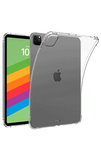 Mey İthalat®  iPad Pro 13 (2024) Kılıf Anti Shock Tablet Silikon - Şeffaf