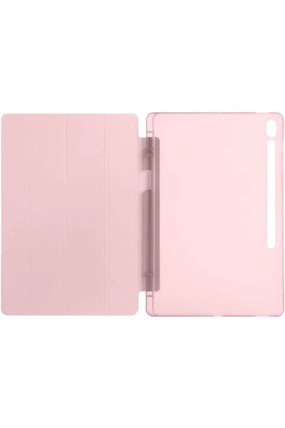 Mey İthalat®  iPad Pro 13 (2024) Kılıf Kalemlikli Hugo Tablet Kılıfı - Rose Gold