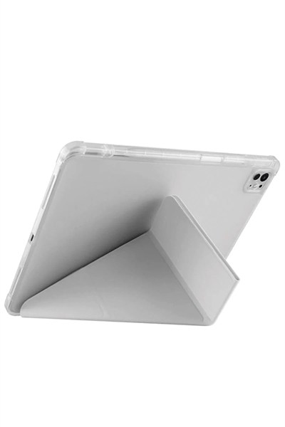 Mey İthalat®  iPad Pro 13 (2024) Kılıf Kalemlikli Mars Tablet Kılıfı - Rose Gold