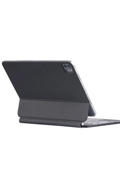 Mey İthalat®  iPad Pro 13 (2024) Kılıf X9P Magic Manyetik Klavyeli Tablet Kılıfı - Siyah