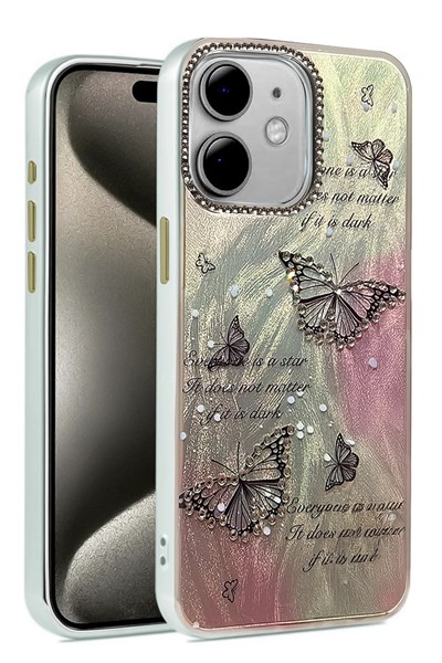 Mey İthalat®  iPhone 11 Kılıf Blade Aynalı Desenli Kapak - Desen 6