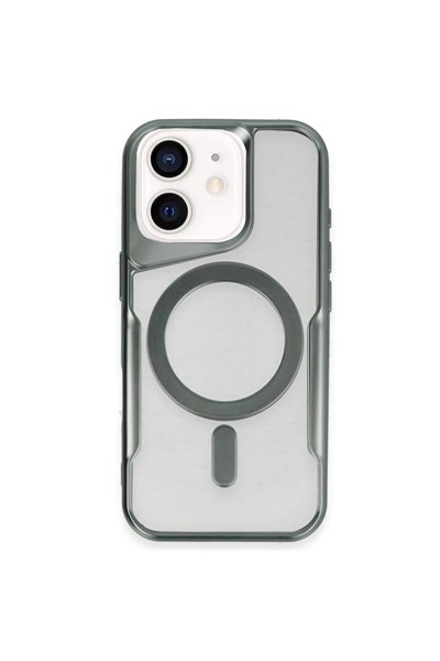 Mey İthalat®  iPhone 11 Kılıf Boyi Magsafe Silikon Kapak - Yeşil