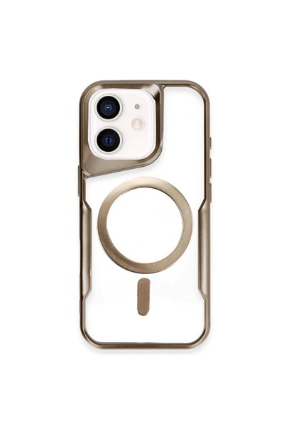 Mey İthalat®  iPhone 11 Kılıf Boyi Magsafe Silikon Kapak - Çöl Titanyum