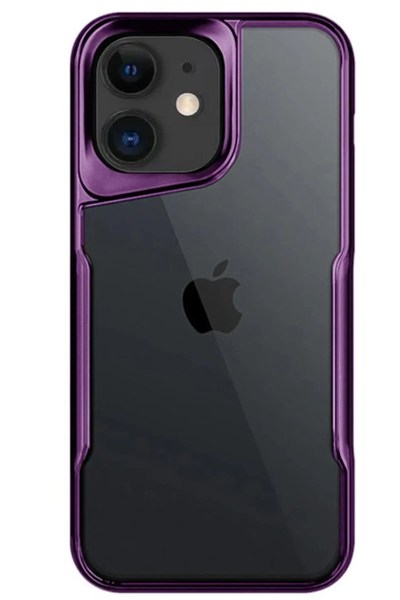 Mey İthalat®  iPhone 11 Kılıf Boyi Silikon Kapak - Derin Mor