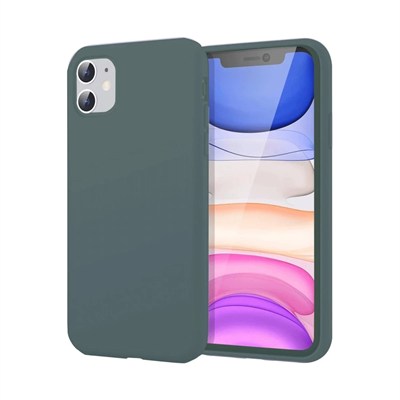 Mey İthalat®  iPhone 11 Kılıf First Silikon - Koyu Yeşil