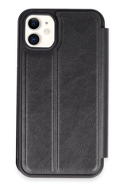Mey İthalat®  iPhone 11 Kılıf Flip Cover - Siyah