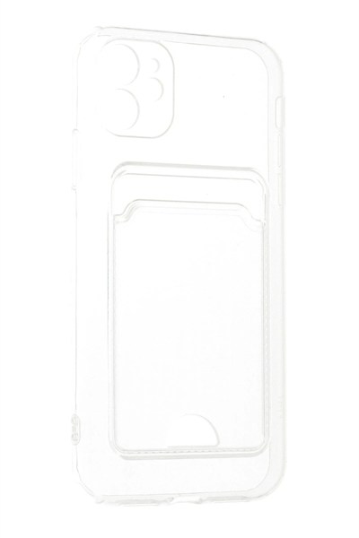 Mey İthalat®  iPhone 11 Kılıf Kart Şeffaf Silikon - Şeffaf