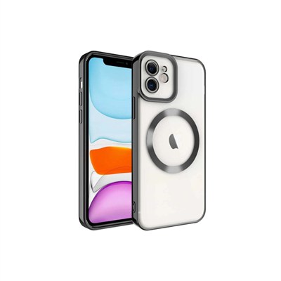 Mey İthalat®  iPhone 11 Kılıf Kross Magneticsafe Kapak - Siyah