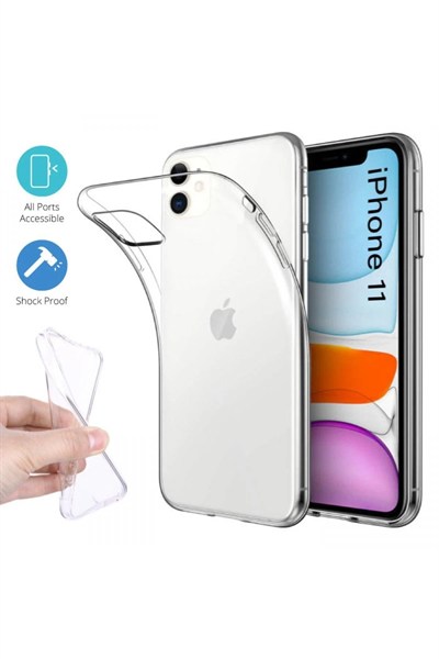 Mey İthalat®  iPhone 11 Kılıf Lüx Şeffaf Silikon