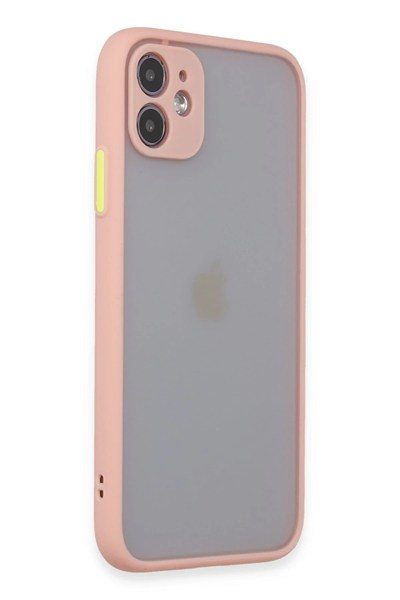 Mey İthalat®  iPhone 11 Kılıf Montreal Silikon Kapak - Pembe