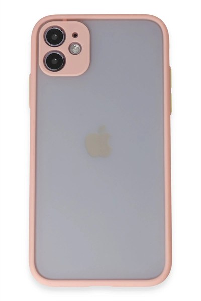 Mey İthalat®  iPhone 11 Kılıf Montreal Silikon Kapak - Pembe