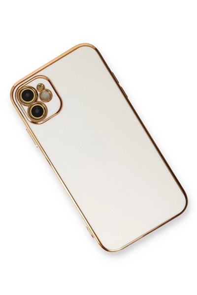Mey İthalat®  iPhone 11 Kılıf Volet Silikon - Beyaz