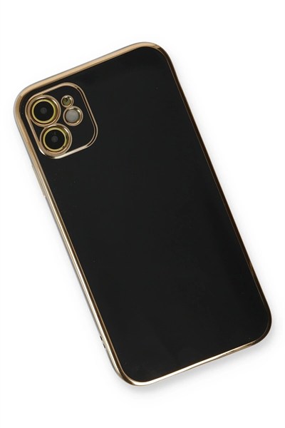 Mey İthalat®  iPhone 11 Kılıf Volet Silikon - Siyah