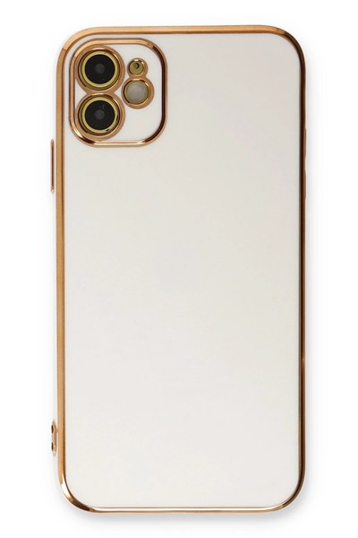 Mey İthalat®  iPhone 11 Kılıf Volet Silikon - Beyaz