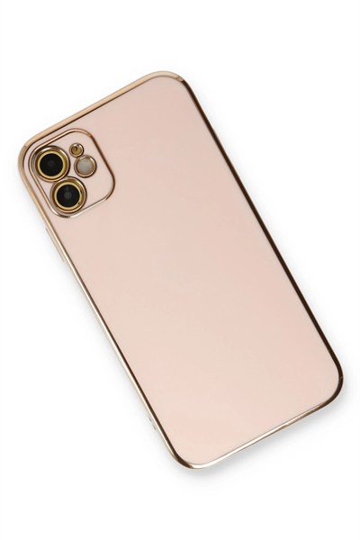 Mey İthalat®  iPhone 11 Kılıf Volet Silikon - Pembe