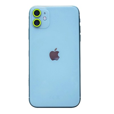 Mey İthalat®  iPhone 11 Neon Fosforlu Kamera Lens - Yeşil