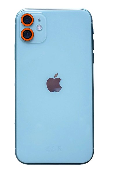 Mey İthalat®  iPhone 11 Neon Fosforlu Kamera Lens - Turuncu
