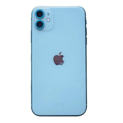 Mey İthalat®  iPhone 11 Neon Fosforlu Kamera Lens - Mavi