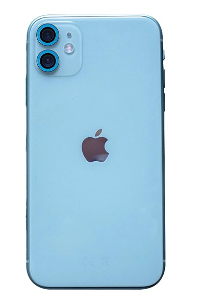 Mey İthalat®  iPhone 11 Neon Fosforlu Kamera Lens - Mavi