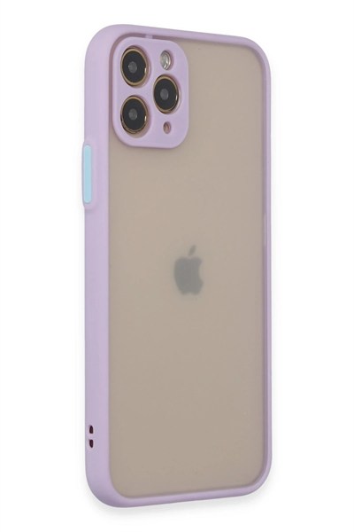 Mey İthalat®  iPhone 11 Pro Kılıf Montreal Silikon Kapak - Mor