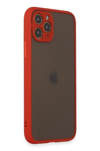 Mey İthalat®  iPhone 11 Pro Kılıf Montreal Silikon Kapak - Kırmızı