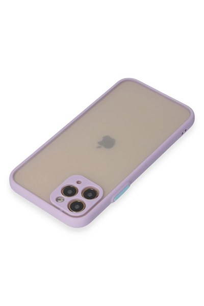 Mey İthalat®  iPhone 11 Pro Kılıf Montreal Silikon Kapak - Mor