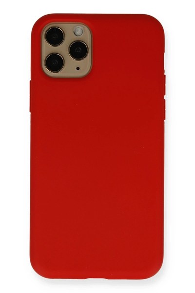 Mey İthalat®  iPhone 11 Pro Kılıf Nano içi Kadife Silikon - Kırmızı