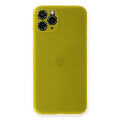 Mey İthalat®  iPhone 11 Pro Kılıf PP Ultra İnce Kapak - Sarı