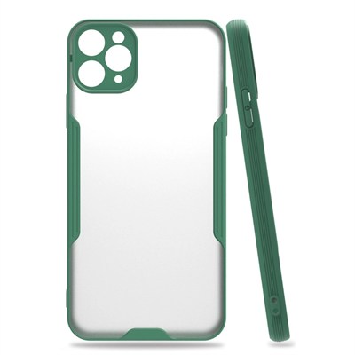 Mey İthalat®  iPhone 11 Pro Kılıf Platin Silikon - Yeşil