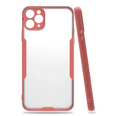 Mey İthalat®  iPhone 11 Pro Kılıf Platin Silikon - Pembe