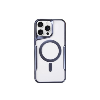 Mey İthalat®  iPhone 11 Pro Max Kılıf Boyi Magsafe Silikon Kapak - Lacivert