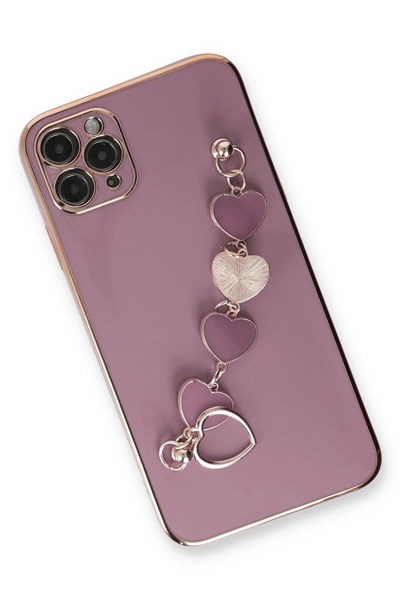 Mey İthalat®  iPhone 11 Pro Max Kılıf Esila Silikon - Mor