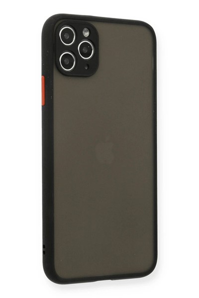 Mey İthalat®  iPhone 11 Pro Max Kılıf Montreal Silikon Kapak - Siyah