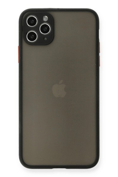 Mey İthalat®  iPhone 11 Pro Max Kılıf Montreal Silikon Kapak - Siyah