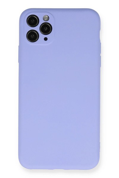 Mey İthalat®  iPhone 11 Pro Max Kılıf Nano içi Kadife Silikon - Lila