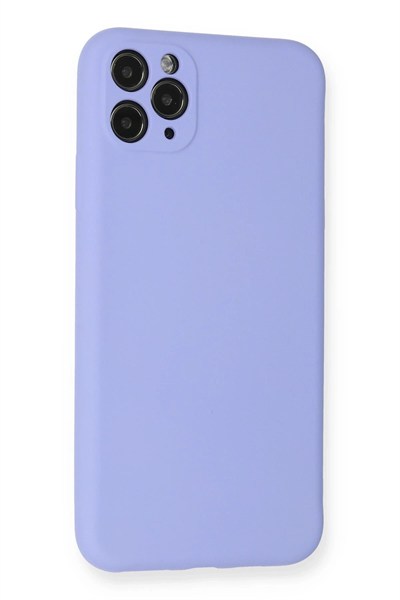 Mey İthalat®  iPhone 11 Pro Max Kılıf Nano içi Kadife Silikon - Lila