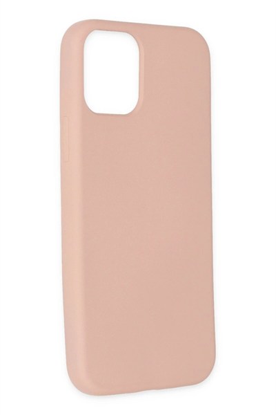Mey İthalat®  iPhone 11 Pro Max Kılıf Nano içi Kadife Silikon - Pudra