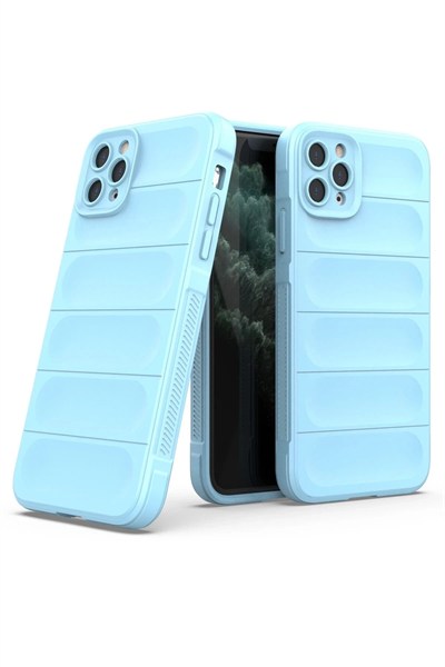Mey İthalat®  iPhone 11 Pro Max Kılıf Optimum Silikon - Sky Blue