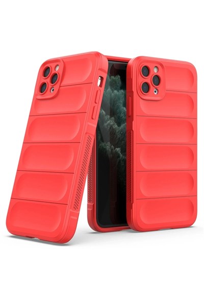Mey İthalat®  iPhone 11 Pro Max Kılıf Optimum Silikon - Kırmızı