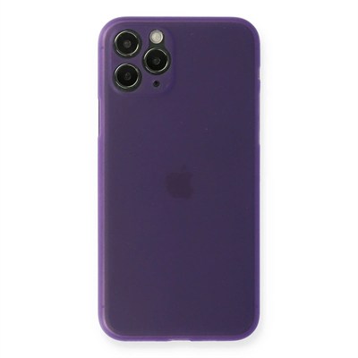 Mey İthalat®  iPhone 11 Pro Max Kılıf PP Ultra İnce Kapak - Mor