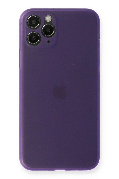 Mey İthalat®  iPhone 11 Pro Max Kılıf PP Ultra İnce Kapak - Mor