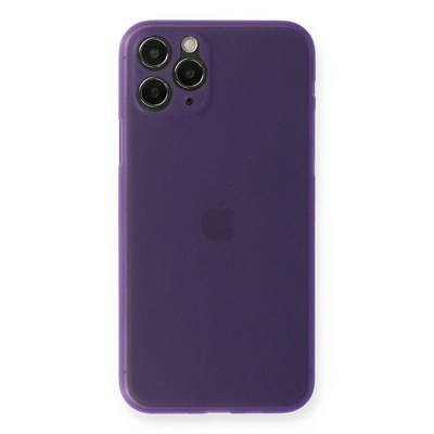 Mey İthalat®  iPhone 11 Pro Max Kılıf PP Ultra İnce Kapak - Mor