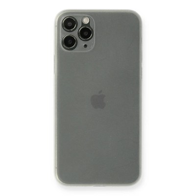 Mey İthalat®  iPhone 11 Pro Max Kılıf PP Ultra İnce Kapak - Beyaz