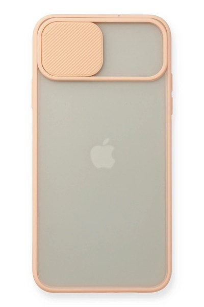Mey İthalat®  iPhone 11 Pro Max Kılıf Palm Buzlu Kamera Sürgülü Silikon - Pembe