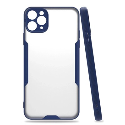 Mey İthalat®  iPhone 11 Pro Max Kılıf Platin Silikon - Lacivert