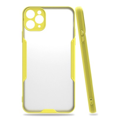 Mey İthalat®  iPhone 11 Pro Max Kılıf Platin Silikon - Sarı