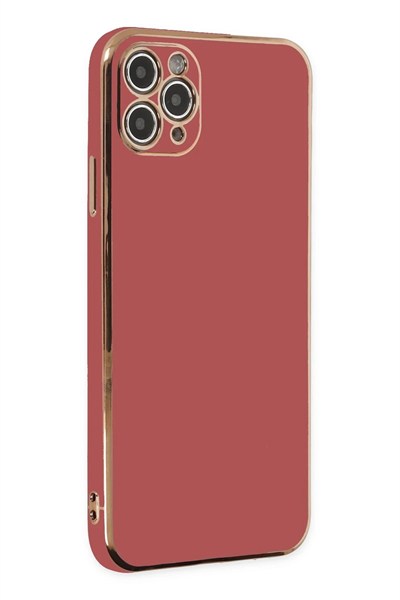 Mey İthalat®  iPhone 11 Pro Max Kılıf Volet Silikon - Kırmızı
