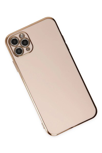 Mey İthalat®  iPhone 11 Pro Max Kılıf Volet Silikon - Pembe