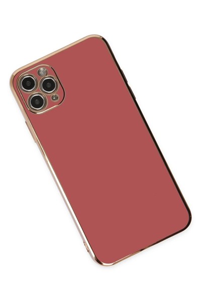 Mey İthalat®  iPhone 11 Pro Max Kılıf Volet Silikon - Kırmızı