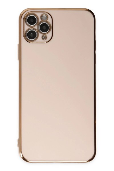 Mey İthalat®  iPhone 11 Pro Max Kılıf Volet Silikon - Pembe